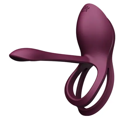 ZALO Bayek Velvet Purple Wearable Intimate Device - Remote Control, Dual Rings