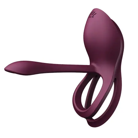 ZALO Bayek Velvet Purple Wearable Intimate Device - Remote Control, Dual Rings