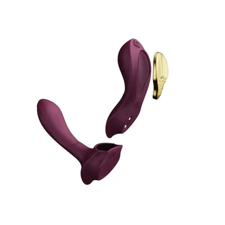 ZALO Aya Wearable Massager Velvet Purple - Ergonomic Remote System