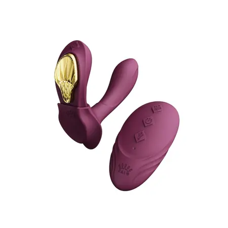ZALO Aya Wearable Massager Velvet Purple - Ergonomic Remote System