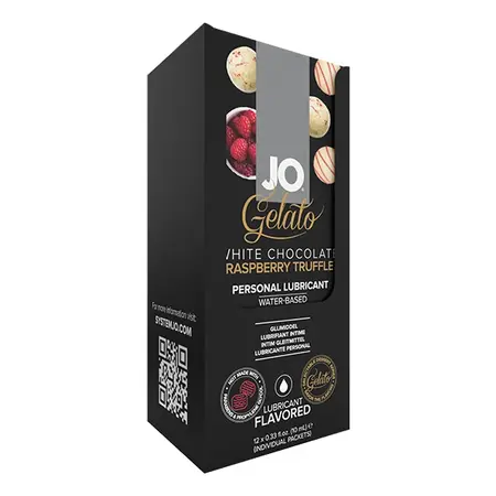 System JO Gelato Lubricant Display Pack White Chocolate Raspberry 12x10ml