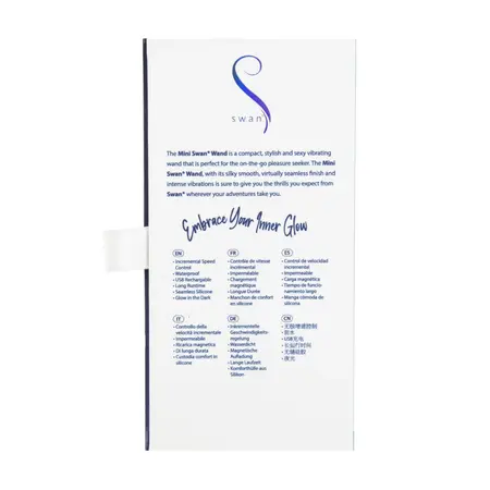Swan Mini Swan Wand Glow Edition Purple, Compact Waterproof Silicone