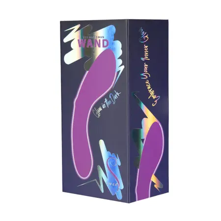 Swan Mini Swan Wand Glow Edition Purple, Compact Waterproof Silicone