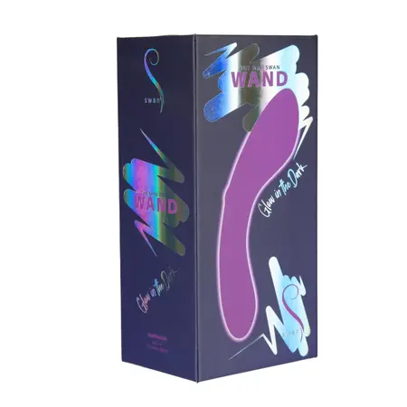 Swan Mini Swan Wand Glow Edition Purple, Compact Waterproof Silicone