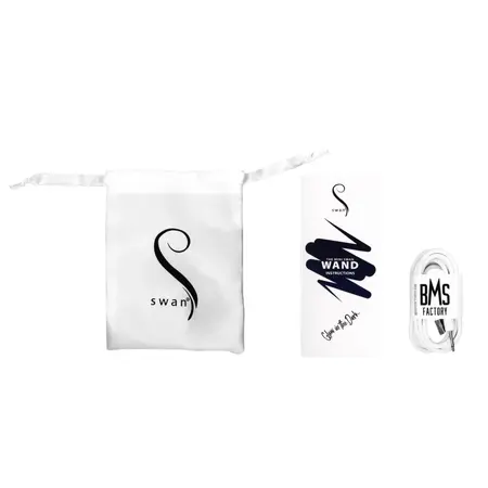 Swan Mini Swan Wand Glow In The Dark Blue - Compact Waterproof Massager