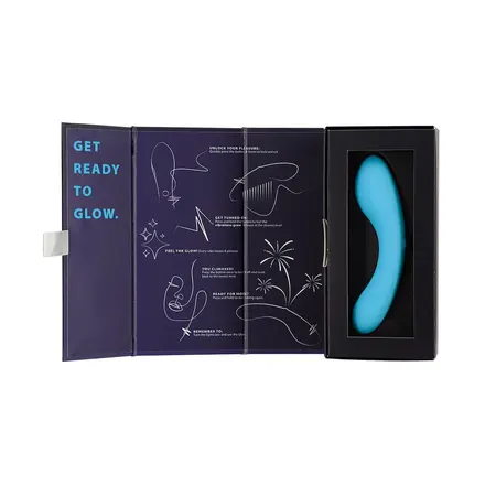 Swan Mini Swan Wand Glow In The Dark Blue - Compact Waterproof Massager