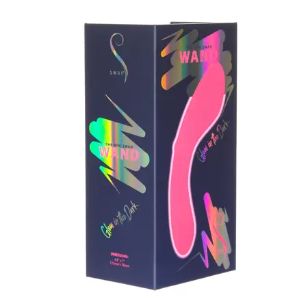 Swan Mini Swan Wand Pink - Compact Waterproof Wand, Glow Edition