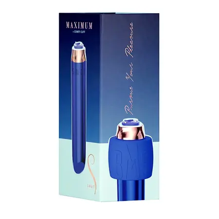 Swan Maximum Rechargeable Intimate Bullet Blue - Compact, Waterproof, USB