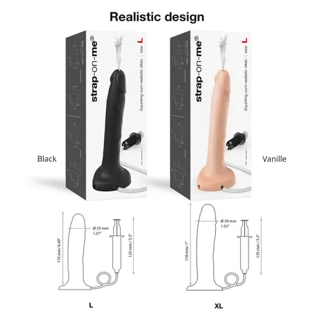 Strap-On-Me Squirting Silicone Intimate Machine Vanilla L - Harness Ready