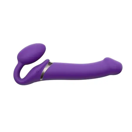 Strap-On-Me Vibrating Bendable System L Purple - 3-Motor, Remote, Silicone