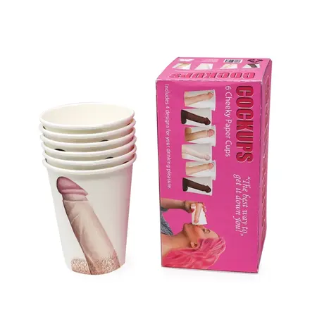 Cockups Party Cups 6-Pack 300ml - Fun Themed Disposable Drinkware