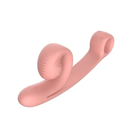 Snail Vibe Curve Intimate Device Peachy Pink Dual Motors Silicone