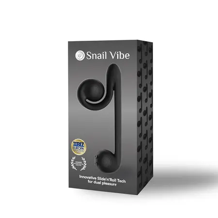 Snail Vibe Black Multi-Speed Intimate Device Dual Motor Silicone