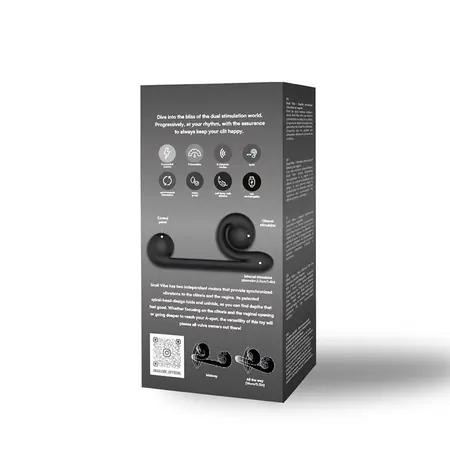 Snail Vibe Black Multi-Speed Intimate Device Dual Motor Silicone