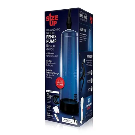 Size Up Deluxe Intimate Vacuum System with Ergonomic Pump, Clear