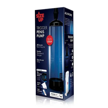 Size Up Trigger Vacuum Intimate Pump with Ergonomic Grip, Black