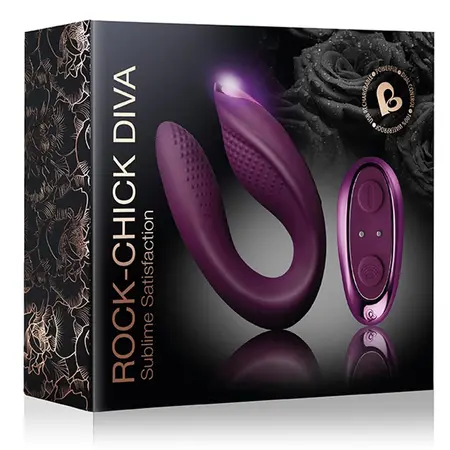 Rocks-Off Rock-Chick Diva Intimate Machine Purple, Dual Motor, Remote