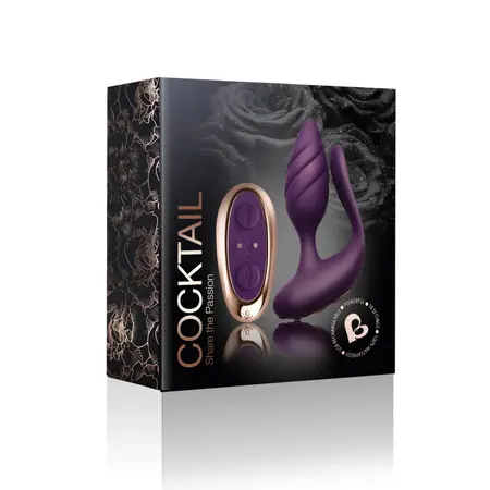Rocks-Off Cocktail Dual Motor Intimate Device Burgundy, Waterproof