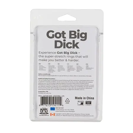 PowerBullet GBD 4-Pack Intimate Rings Super Stretchy Textured Set