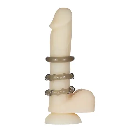 PowerBullet GBD 3-Pack Stretchy Textured Silicone Rings Set