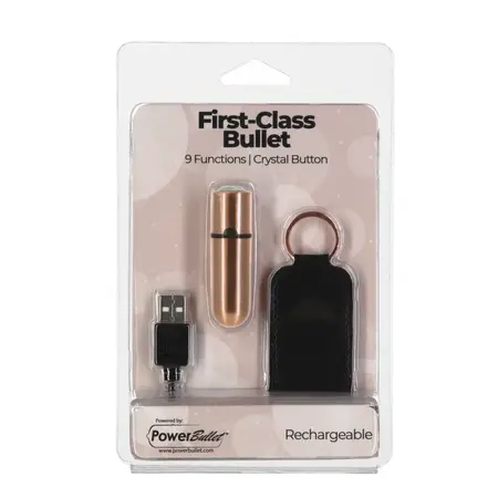 PowerBullet First Class Mini Device Rose Gold Rechargeable 9-Function 2.5