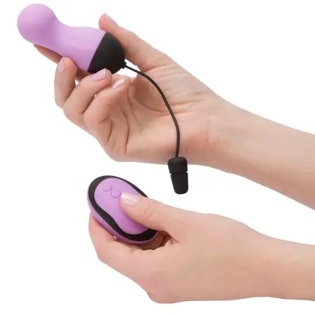 PowerBullet Vibrating Egg 10-Mode Wireless Silicone Purple
