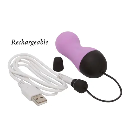 PowerBullet Vibrating Egg 10-Mode Wireless Silicone Purple