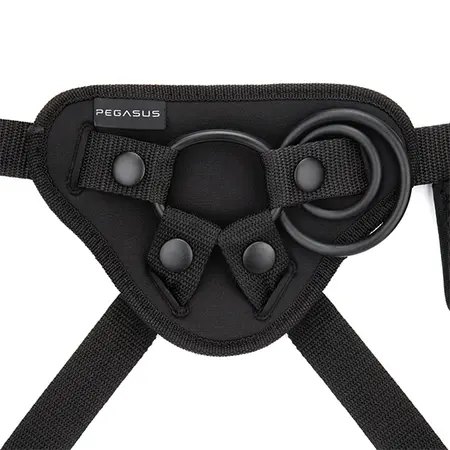 Pegasus 6'' Silicone Curved Peg - Adjustable Harness Set, Black