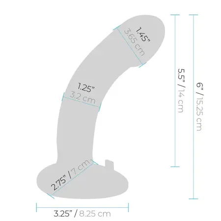 Pegasus 6'' Silicone Curved Peg - Adjustable Harness Set, Black
