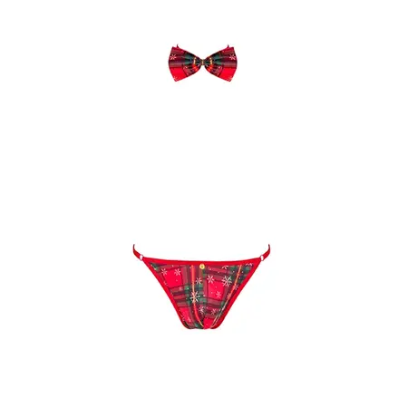 Obsessive Mr Merrilo Men's Festive Thong Set with Bow Tie, One Size