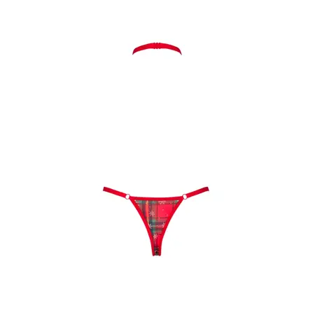 Obsessive Mr Merrilo Men's Festive Thong Set with Bow Tie, One Size