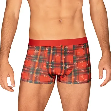 Obsessive Mr Merrilo Festive Boxer Shorts Set S/M Red Gold