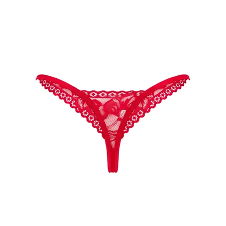 Obsessive Lacelove Red Lace Thong XS/S - Elegant Comfort & Detail