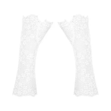 Obsessive Heavenlly White Lace Gloves One Size Elegant Bridal