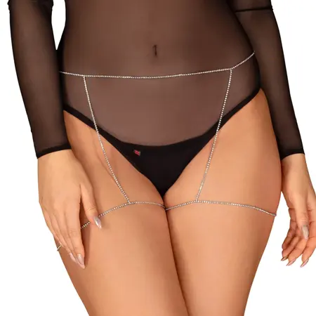 Obsessive Bijou 905 Adjustable Silver Hip Jewelry, One Size