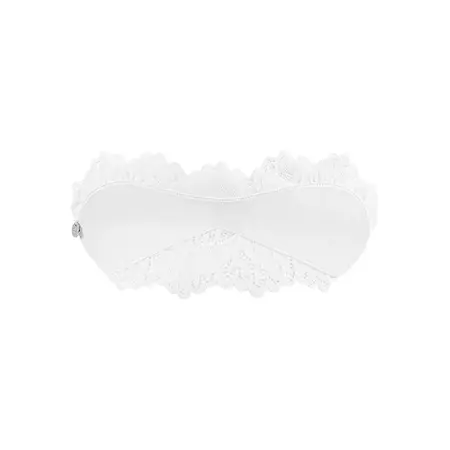 Obsessive Amor Blanco Satin Eye Mask White Adjustable Lace O/S