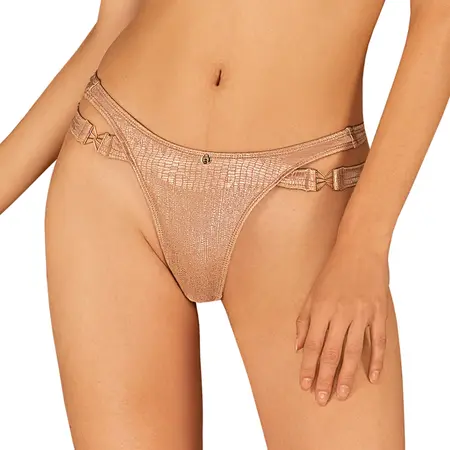 Obsessive Filipines Gold Thong S Snake Pattern Elegant Design