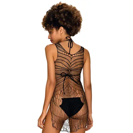 Obsessive D607 Mesh Knit Black Dress One Size - Summer Style