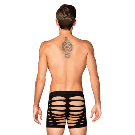 Obsessive M104 Men's Black Boxer Shorts - Breathable Stretch S/M/L