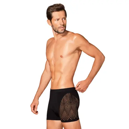 Obsessive M103 Men's Boxer Shorts Black S/M/L - Flexible Cutouts Design
