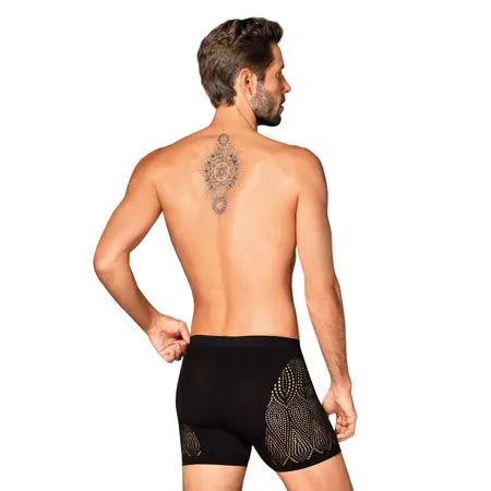 Obsessive M103 Men's Boxer Shorts Black S/M/L - Flexible Cutouts Design