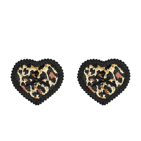 Obsessive Selvy Adhesive Heart Covers, Leopard Pattern, 6 cm, Reusable