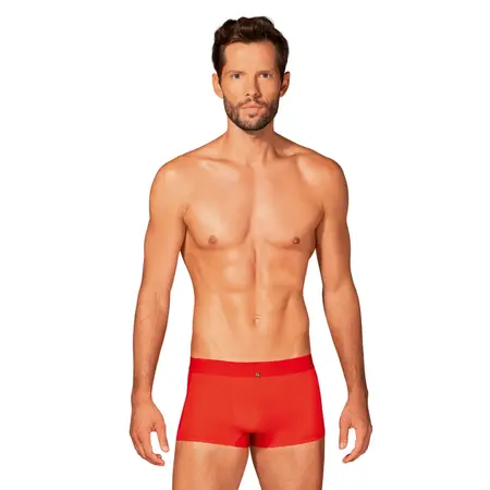 Obsessive Boldero Boxer Shorts Red S/M - Breathable Mesh, Elegant Detail