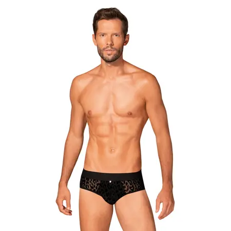 Obsessive Azmeron Jockstrap L/XL Black Animal Print Comfort Fit