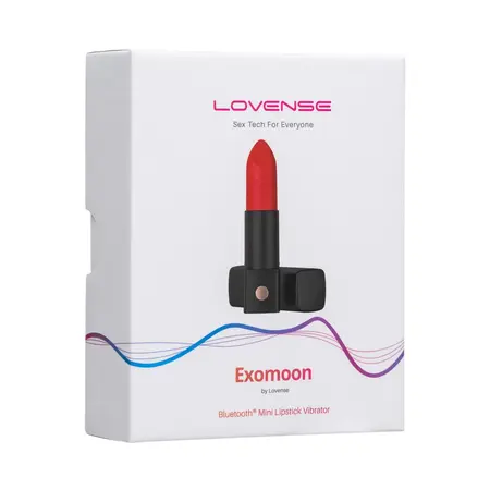 Lovense Exomoon Compact Bluetooth Lipstick-Style Vibrator Pink