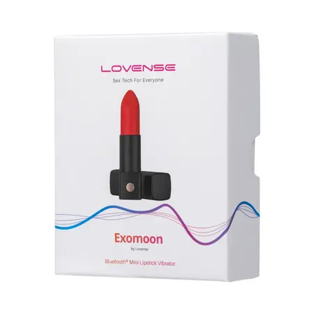 Lovense Exomoon Compact Bluetooth Lipstick-Style Vibrator Pink