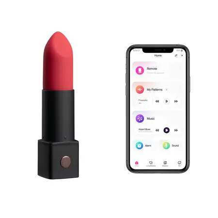 Lovense Exomoon Compact Bluetooth Lipstick-Style Vibrator Pink