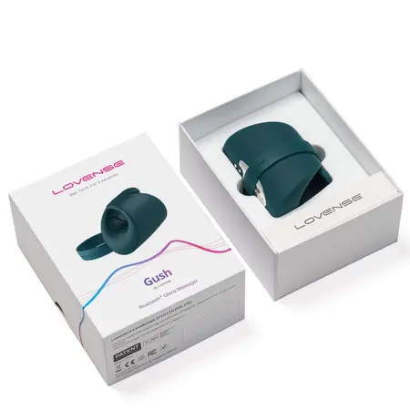 Lovense Gush Flexible App-Controlled Intimate Device, Waterproof, Black