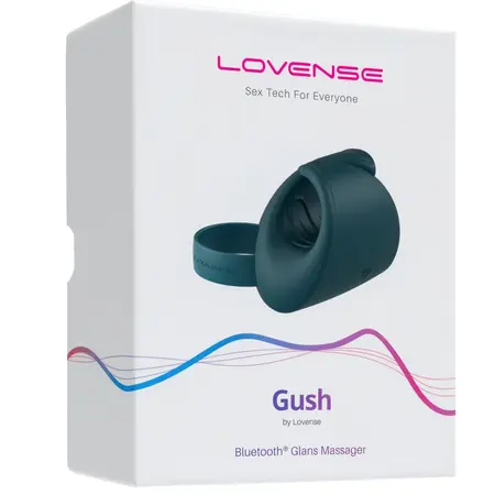 Lovense Gush Flexible App-Controlled Intimate Device, Waterproof, Black