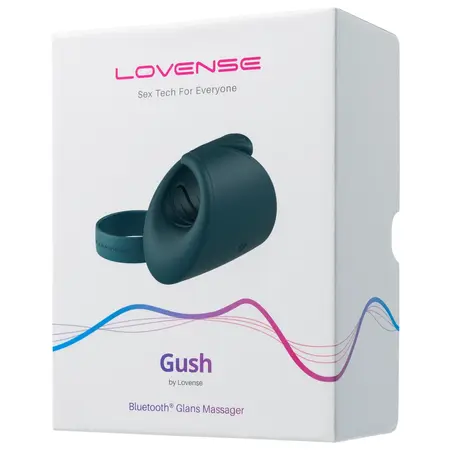 Lovense Gush Flexible App-Controlled Intimate Device, Waterproof, Black